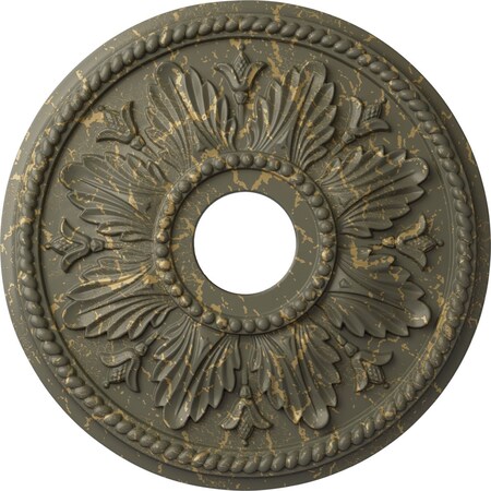 Edinburgh Medallion (Canopies up to 5 1/8"), 18 1/8"OD x 3 1/2"ID x 2 3/4"P, Witch Hazel Crackle